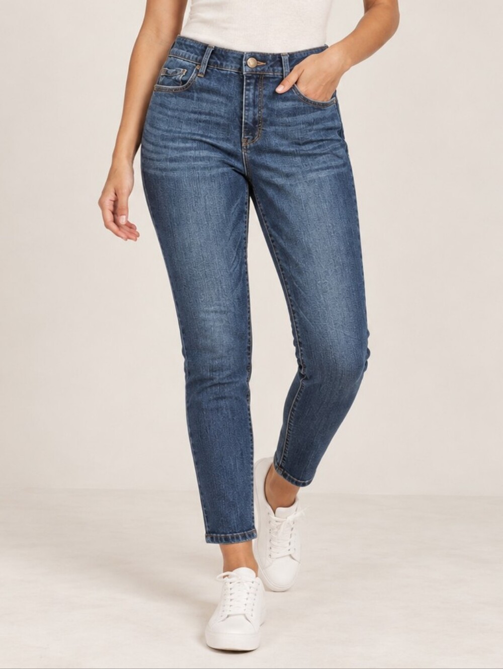 ❤ DEMOCRACY HIGH RISE "AB" SOLUTION ANKLE SKINNY JEANS, 8 (29)